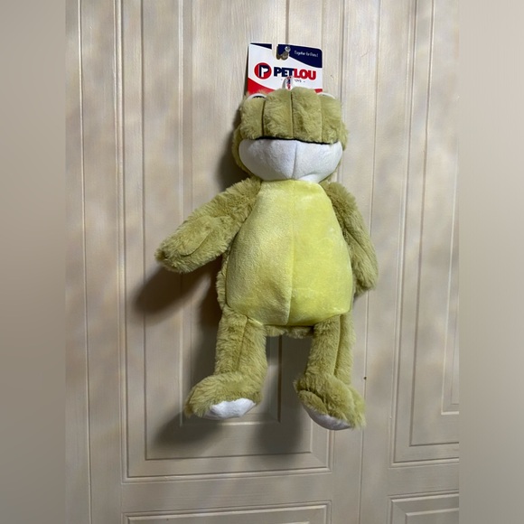 - Brand New Petlou Dog  Toy Frog 16” Clinker & Squeaker - Picture 7 of 8